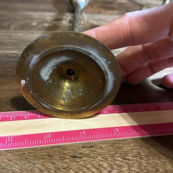 Vintage Brass Set of 4 Candle Stick Holders Home Decorations & Home Decor - Picture 13 of 15